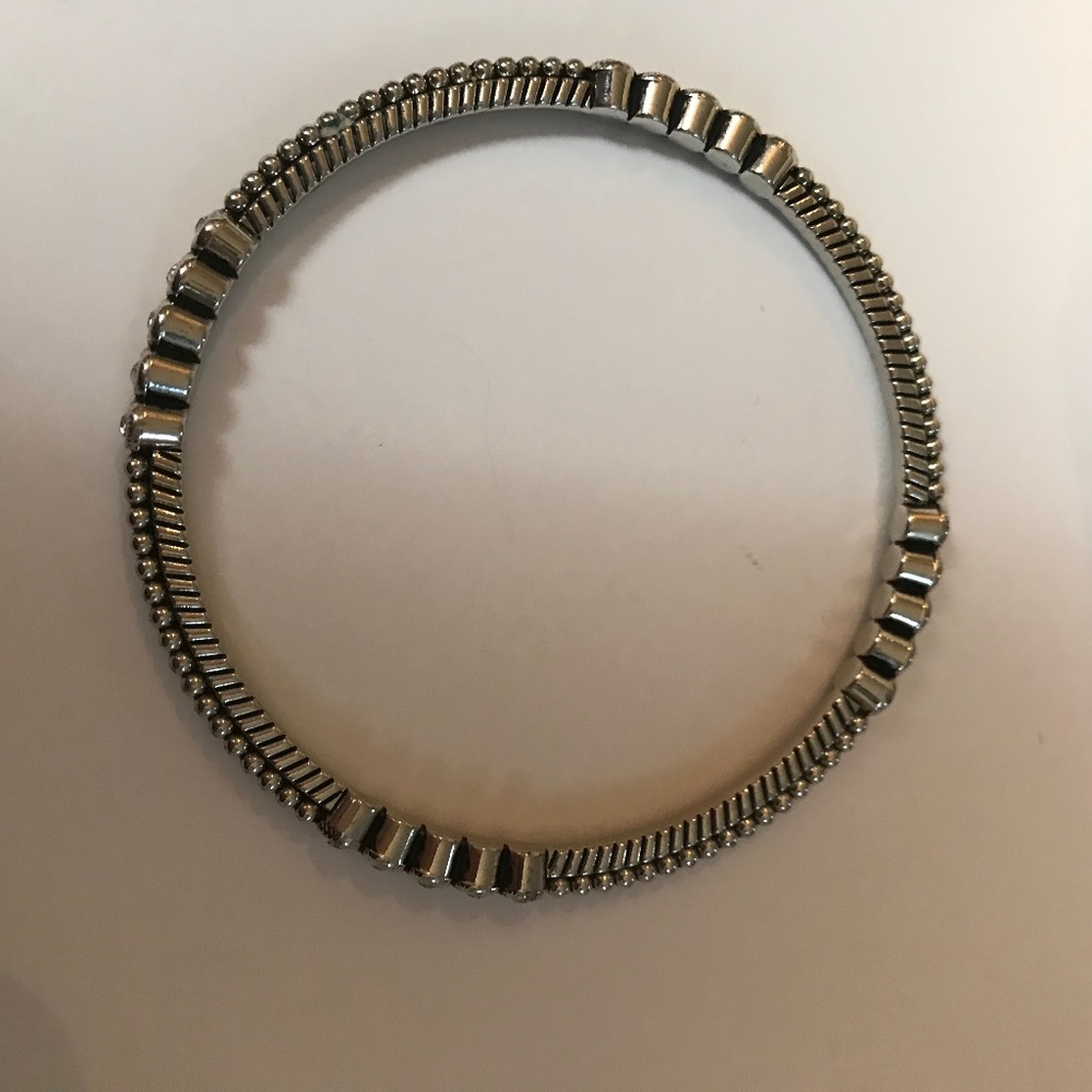 Celeb Designer Graziano Silver Rhinestone Bangle - Picture 3 of 4